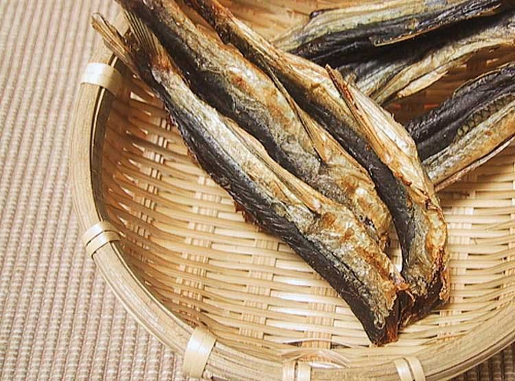 Dried flying fish, the base for seafood soup