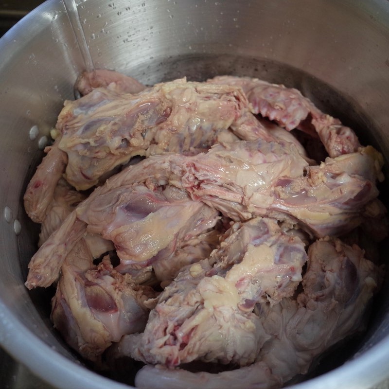 Chicken bones, the base for chicken stock
