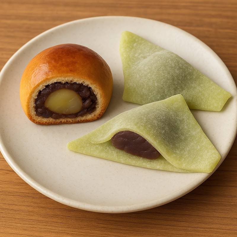 Representative Japanese sweets: Yatsuhashi and chestnut manju