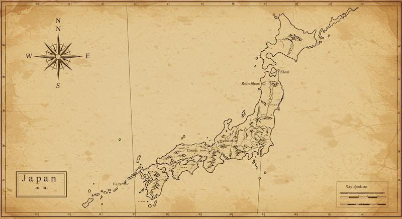 Map of the ancient Japanese archipelago