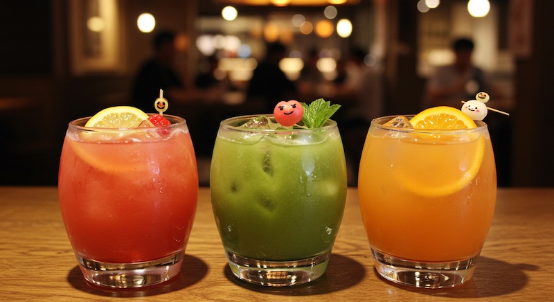 Kiwi sour, shekwasha sour, mango sour, and other distinctive tropical sours
