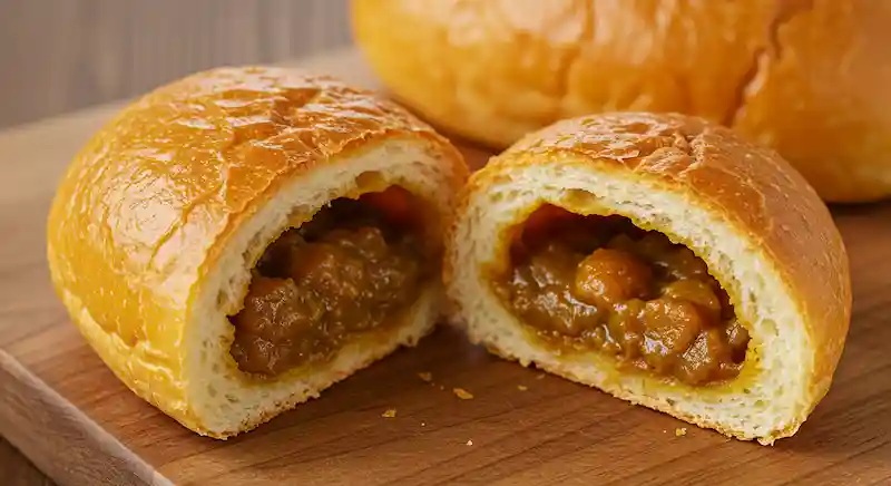 Curry bread filled with curry