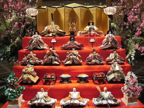 Five-tiered Hina doll display