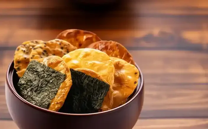 Senbei, a traditional Japanese rice cracker