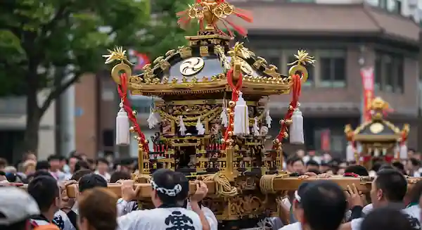 A portable shrine used in festivals